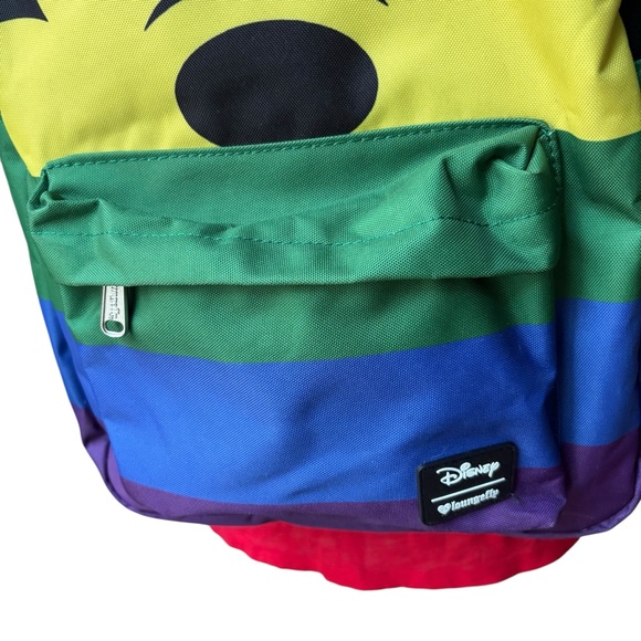 Disney Loungefly Mickey Mouse Rainbow Pride Full Size Backpack - Picture 8 of 15